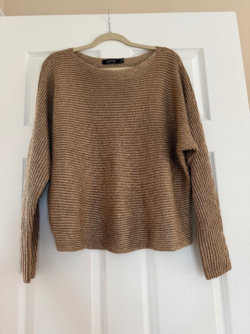 Ralph Lauren gold metallic sweater